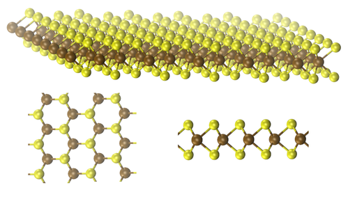 representation of the single-layer MoS2 structure 